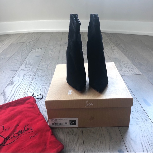 Christian Louboutin Istar booty 100 black suede 36 - Picture 2 of 7